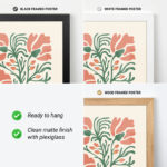 Flower Market Poster – Retro Floral Wall Art Print