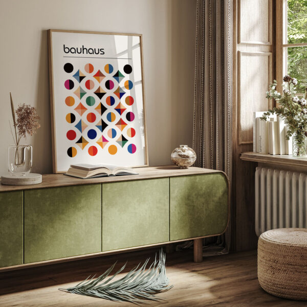 Geometric Art Print – Modern Bauhaus Inspired Wall Decor