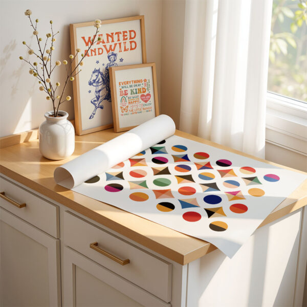 Geometric Art Print – Modern Bauhaus Inspired Wall Decor