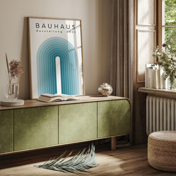 Bauhaus Exhibition Poster – 1923 Geometric Retro Wall Art