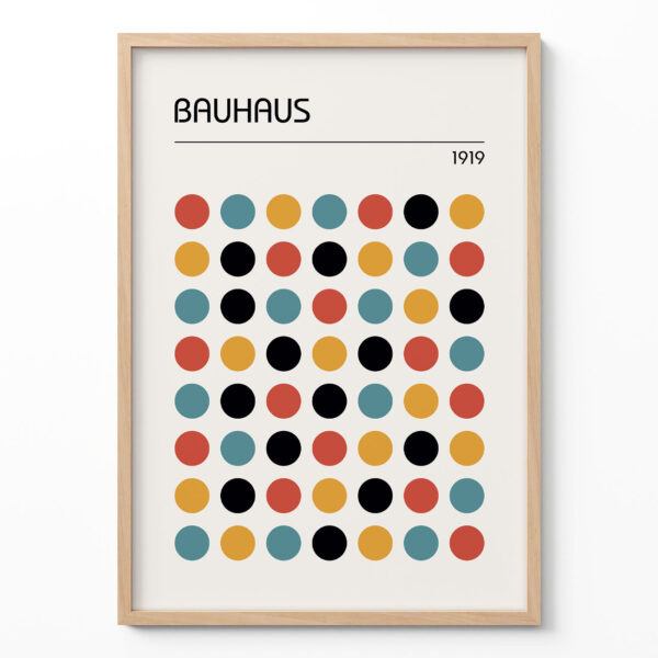 Bauhaus Geometric Poster – Modern Minimalist Wall Art Print