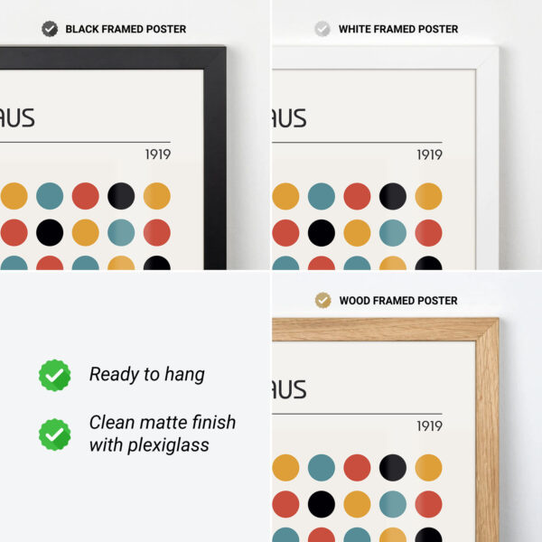Bauhaus Geometric Poster – Modern Minimalist Wall Art Print
