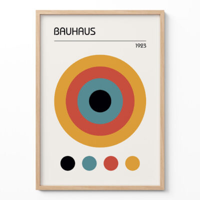 Bauhaus Circles Poster – Modernist Geometric Wall Art