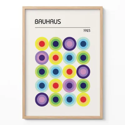 Bauhaus Wandbild – Bunte Kreise