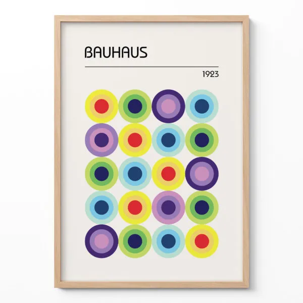 Bauhaus Wandbild – Bunte Kreise