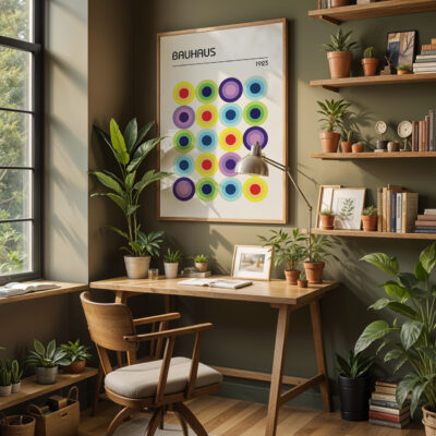 Bauhaus Exhibition Poster – Geometric Modernist Art