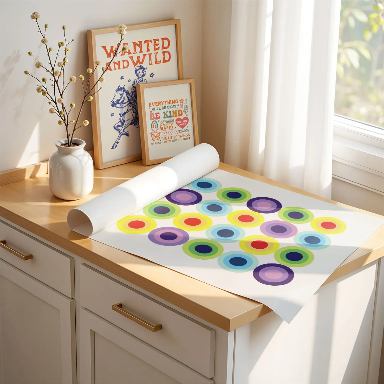 Bauhaus Wandbild – Bunte Kreise