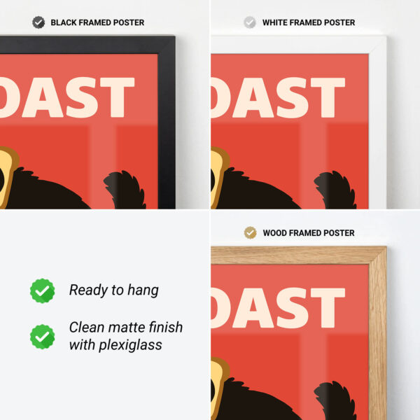 Cat Bread Poster – Funny Toast Cat Wall Art Print