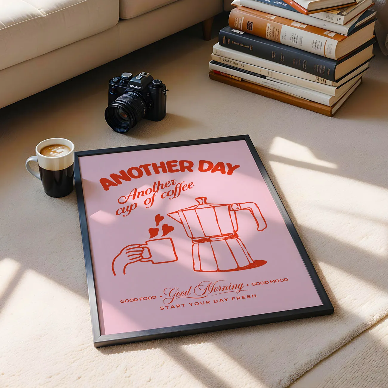 Wandbild – Noch ein Tag, noch ein Kaffee