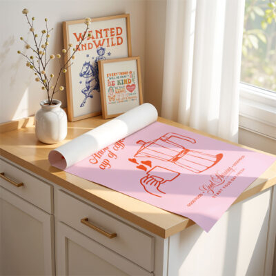 Coffee Quote Print – Retro Kitchen Poster