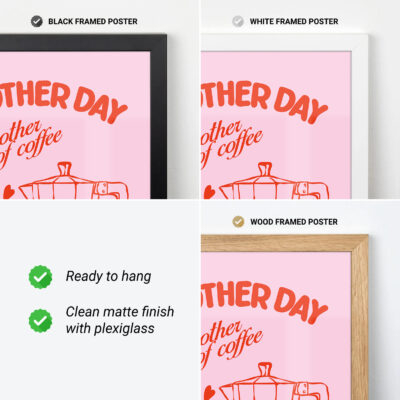 Coffee Quote Print – Retro Kitchen Poster