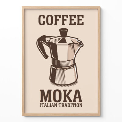 Moka Pot Poster – Italian Coffee Wall Art