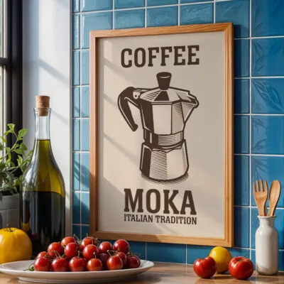 Wandbild – Mokkakanne