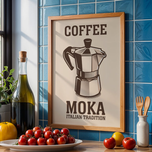 Moka Pot Poster – Italian Coffee Wall Art