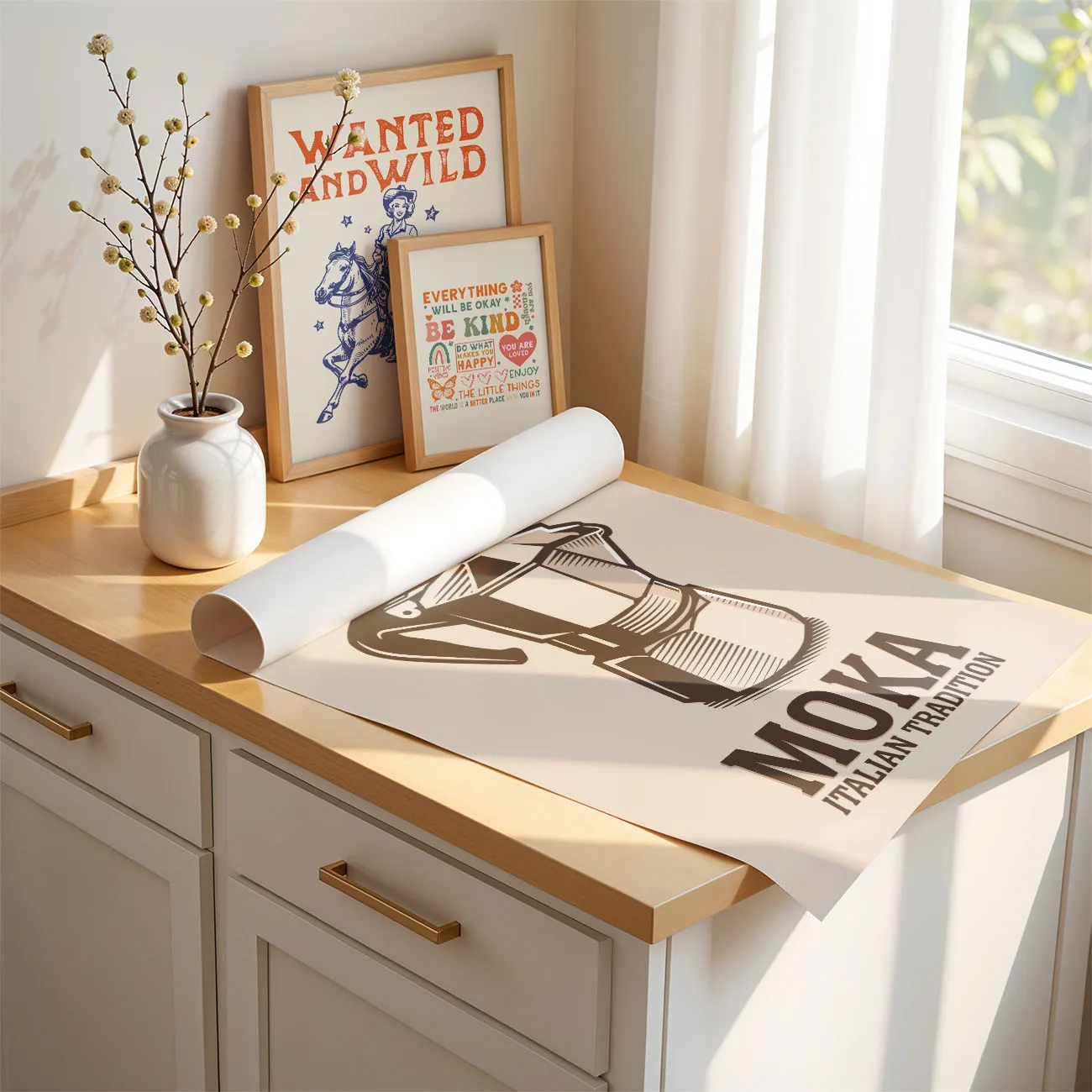 Wandbild – Mokkakanne