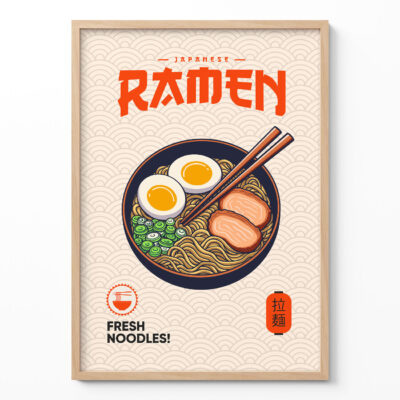 Ramen Poster – Japanese Retro Kitchen Wall Art