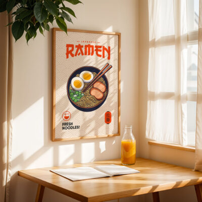 Ramen Poster – Japanese Retro Kitchen Wall Art