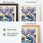 Crab Wall Art Print – Retro Coastal Kitchen Poster