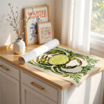 Crab Wall Art Print – Retro Coastal Kitchen Poster