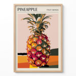 Pineapple Kitchen Poster – Retro Fruit Wall Art Print