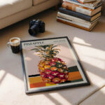 Pineapple Kitchen Poster – Retro Fruit Wall Art Print