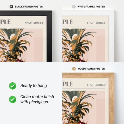 Pineapple Kitchen Poster – Retro Fruit Wall Art Print
