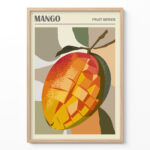 Mango Kitchen Poster – Retro Fruit Wall Art Print