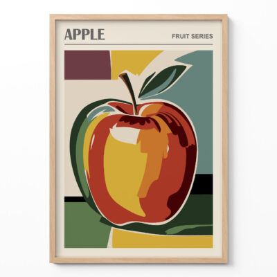 Apple Kitchen Poster – Retro Fruit Wall Art Print