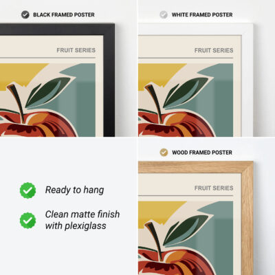 Apple Kitchen Poster – Retro Fruit Wall Art Print