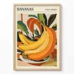 Banana Kitchen Poster – Retro Fruit Wall Art Print