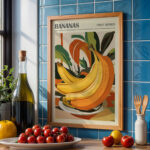 Banana Kitchen Poster – Retro Fruit Wall Art Print