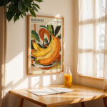 Banana Kitchen Poster – Retro Fruit Wall Art Print
