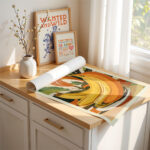 Banana Kitchen Poster – Retro Fruit Wall Art Print