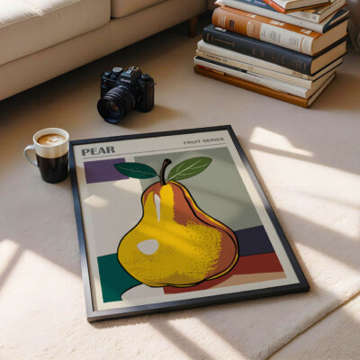 Pear Kitchen Poster – Retro Fruit Wall Art Print