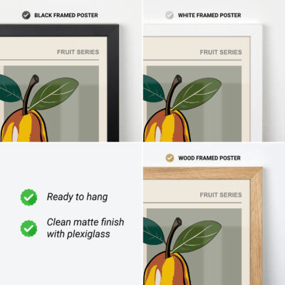 Pear Kitchen Poster – Retro Fruit Wall Art Print