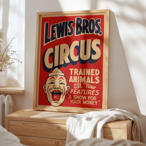Vintage Circus Poster – Retro Wall Art Print