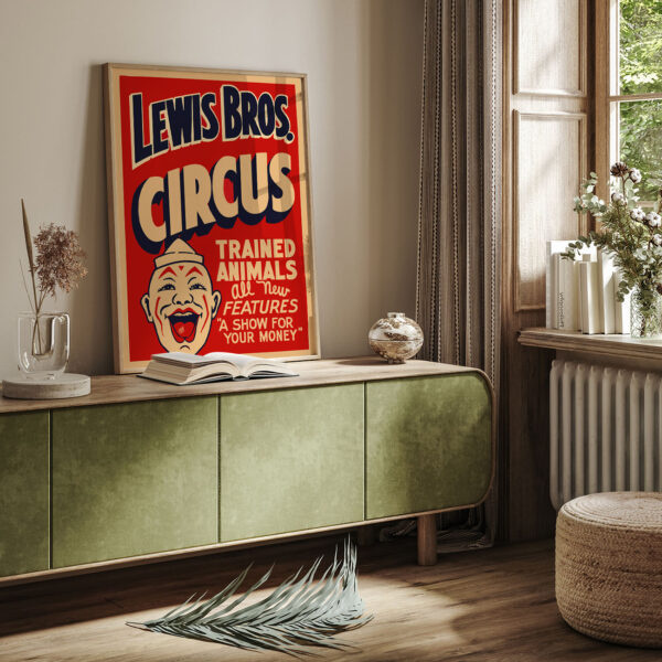 Vintage Circus Poster – Retro Wall Art Print