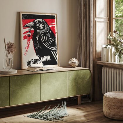 Horror Movie Wall Art – Crow Art Print