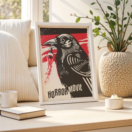 Horror Movie Wall Art – Crow Art Print
