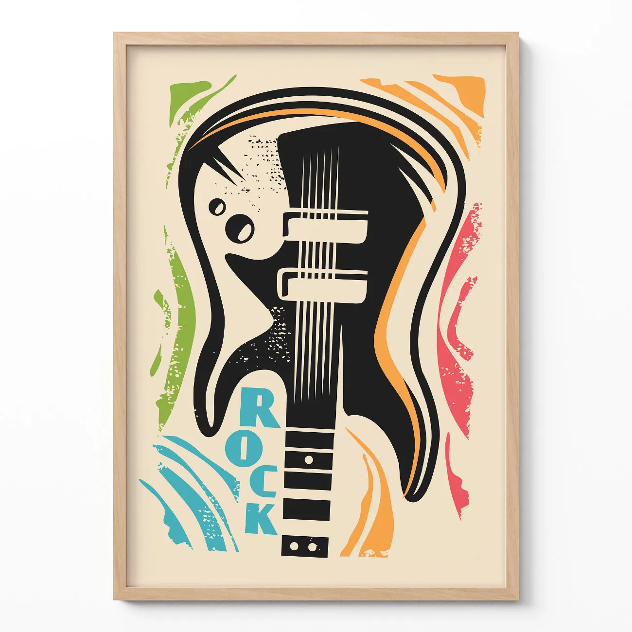 Retro gitaros paveikslas