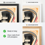 Rock Guitar Poster – Retro Music Wall Art Print