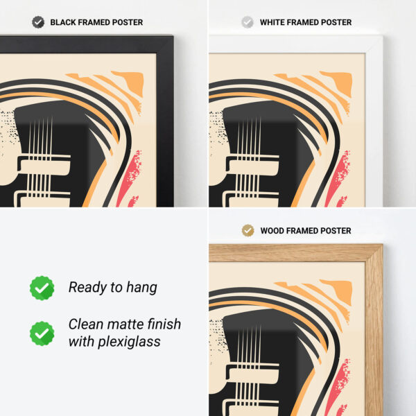 Rock Guitar Poster – Retro Music Wall Art Print