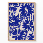 Blue Flower Poster – Floral Wall Art Print