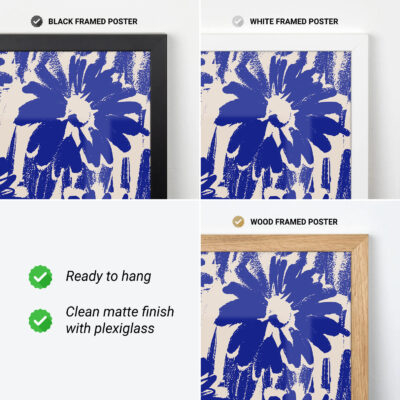 Blue Flower Poster – Floral Wall Art Print