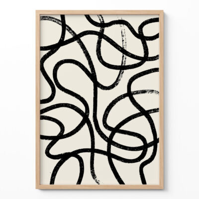 Abstract Line Art Print – Minimalist Wall Decor