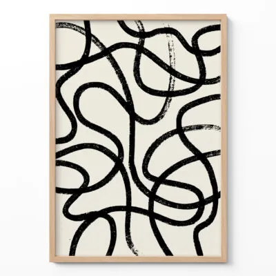 Abstract Line Art Print – Minimalist Wall Decor