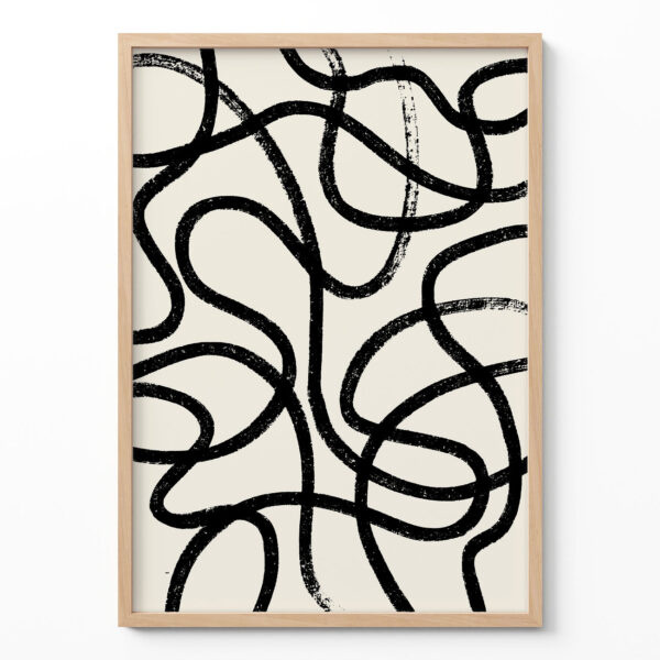 Abstract Line Art Print – Minimalist Wall Decor