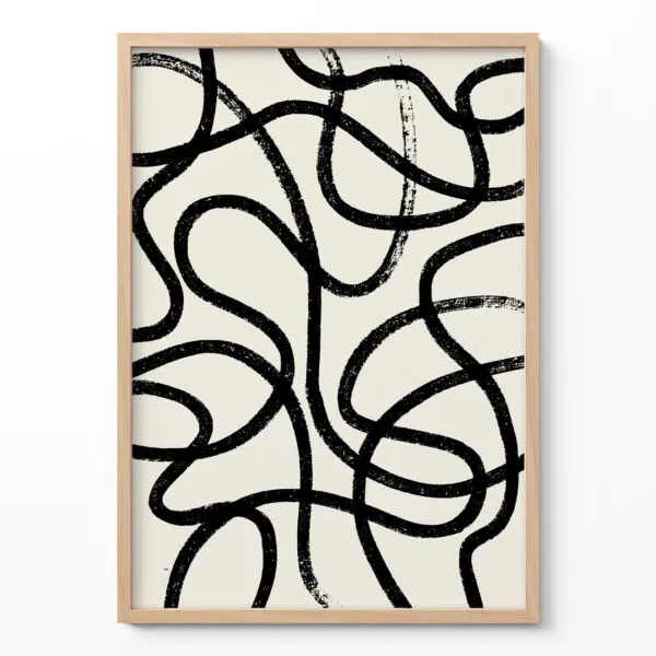 Abstract Line Art Print – Minimalist Wall Decor