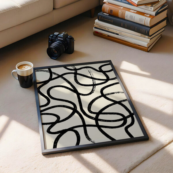 Abstract Line Art Print – Minimalist Wall Decor