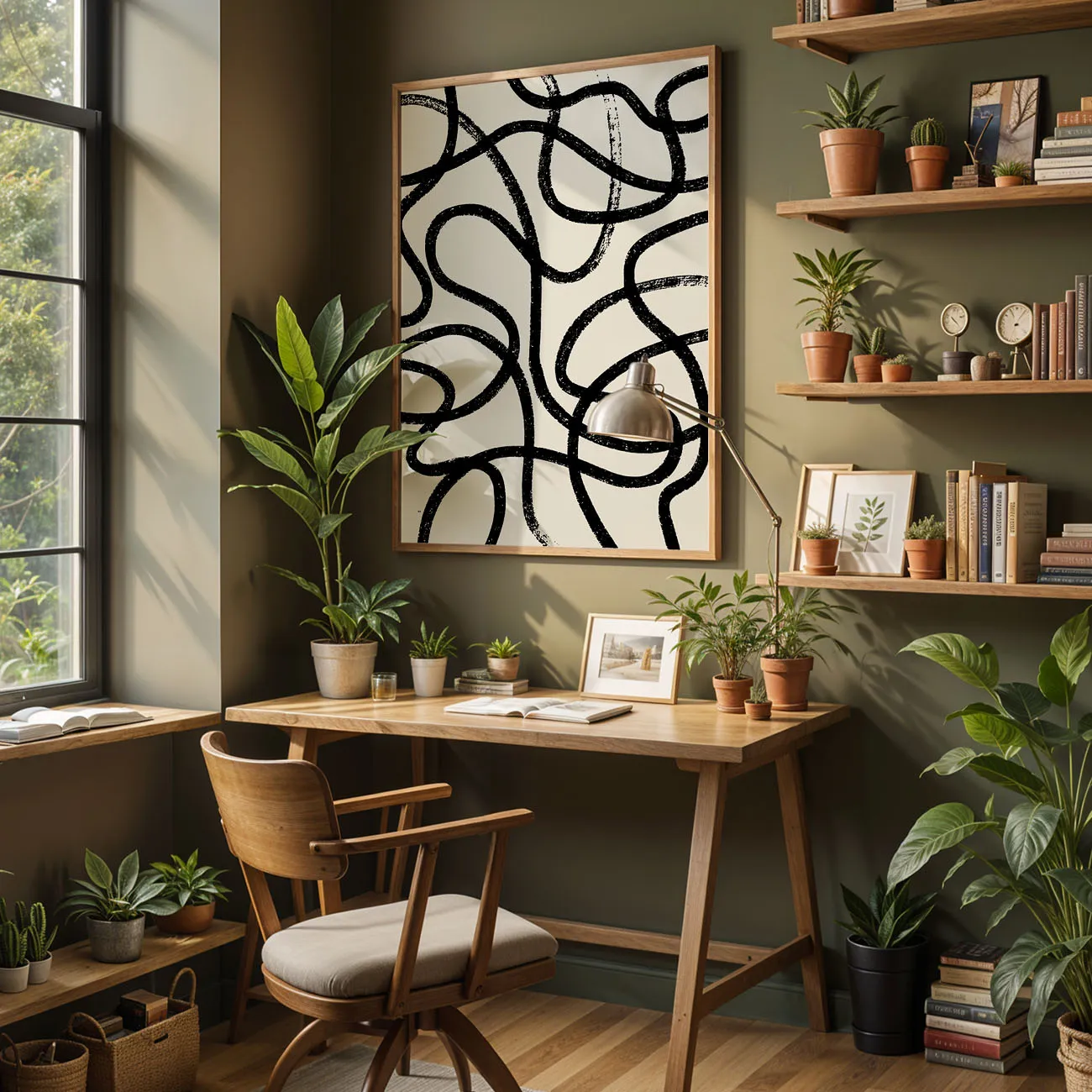 Abstract Line Art Print – Minimalist Wall Decor